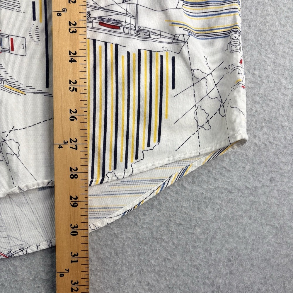 Tommy Hilfiger Shirt Men's M Sailing Button Up Nautical Boat Ocean White VGT - Picture 5 of 7